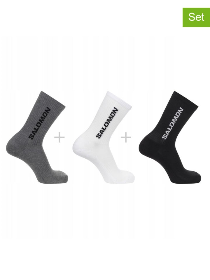 

SALOMON Набор из 3 пар: функциональные носки "Everyday Crew" черного цвета