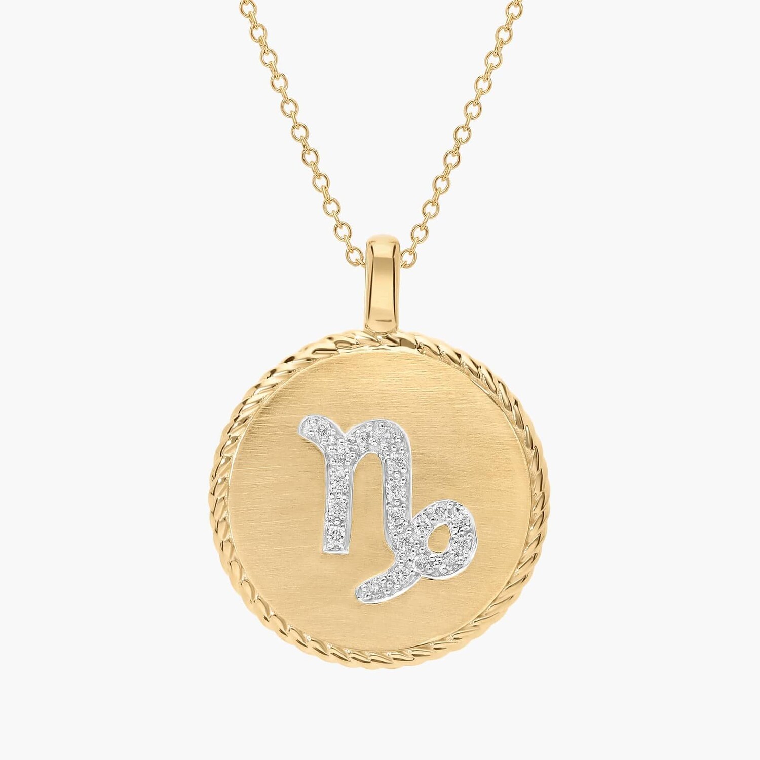 

Подвеска со знаком зодиака Козерог с бриллиантами в 14-каратном желтом золоте Blue Nile