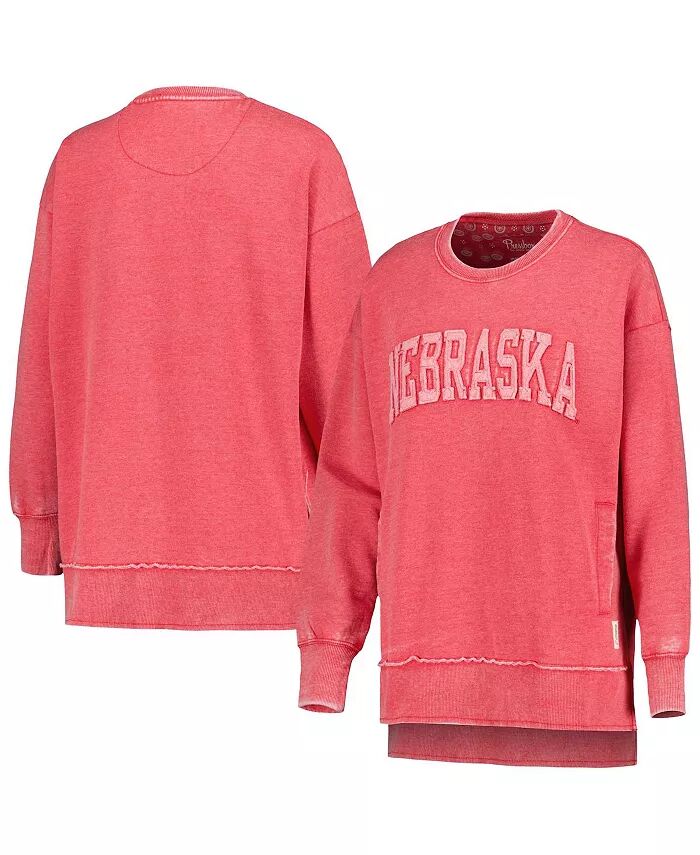 

Женская алая состаренная толстовка-пуловер Nebraska Huskers Marniville Vintage-Like Wash Pressbox