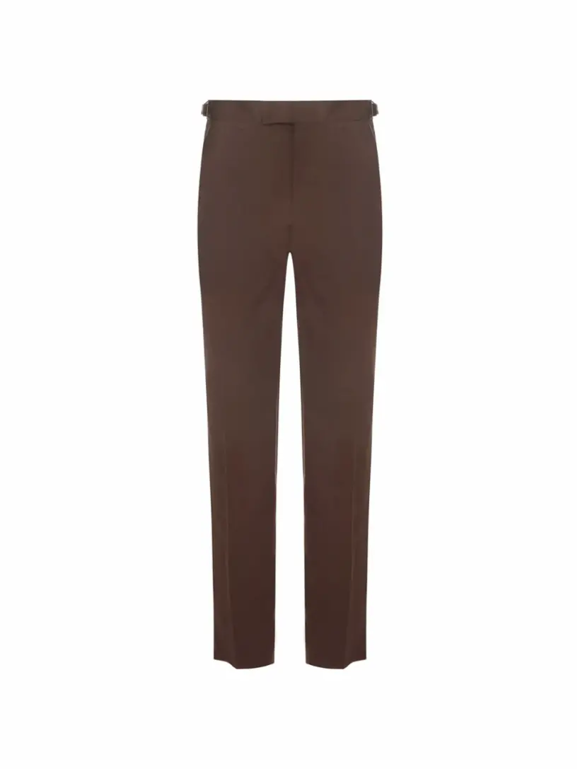 

Хлопковые зауженные брюки Zegna, коричневый