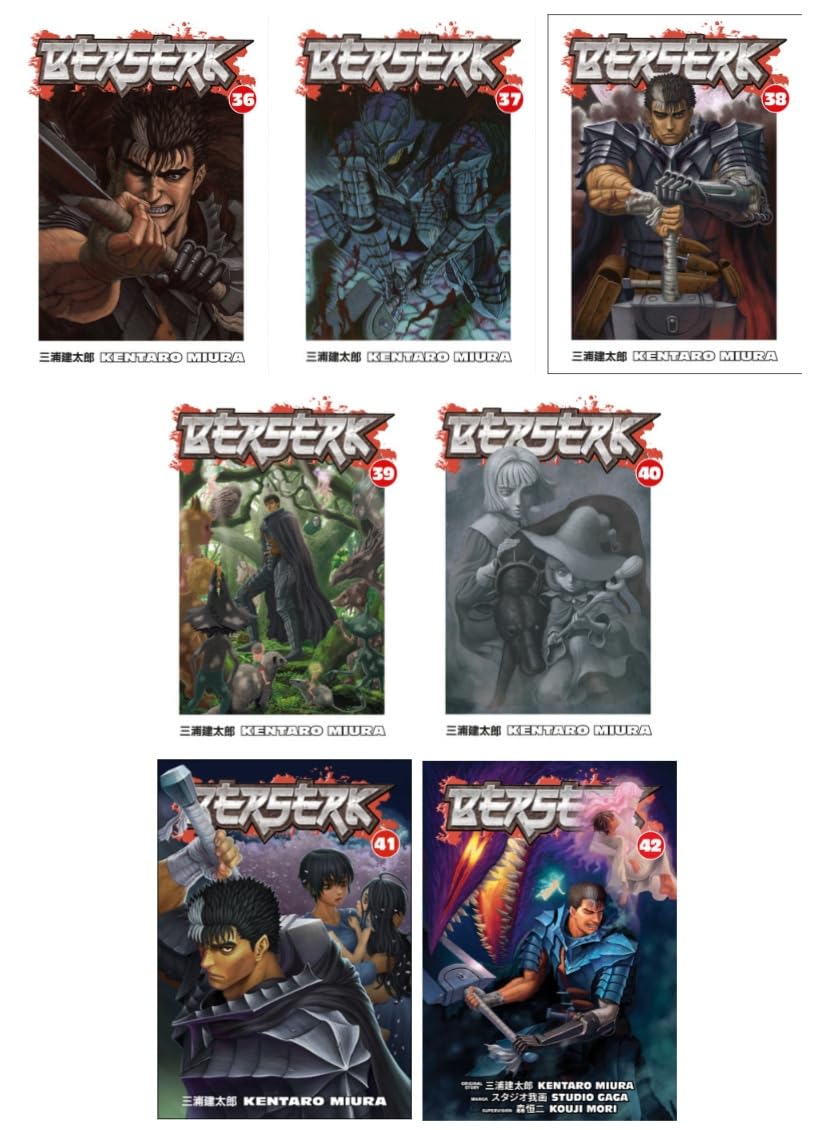 

Berserk Manga Series 7-Book Collection Set (Vol.36 to Vol.42) - Dark Fantasy Manga Classic Featuring Guts’ Final Saga (Dark Horse Manga)