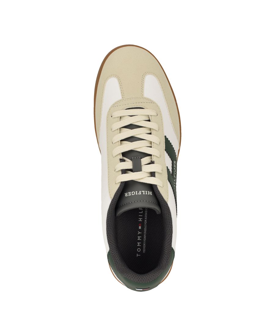 Мужские модные кроссовки Javlon T-Toe Tommy Hilfiger, Light natural, Green multi — фото 4
