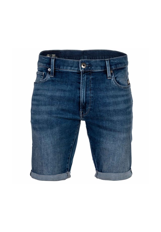 

Джинсовые шорты - 3301 узкие короткие джинсы elto superstretch короткие G-Star Raw, синий