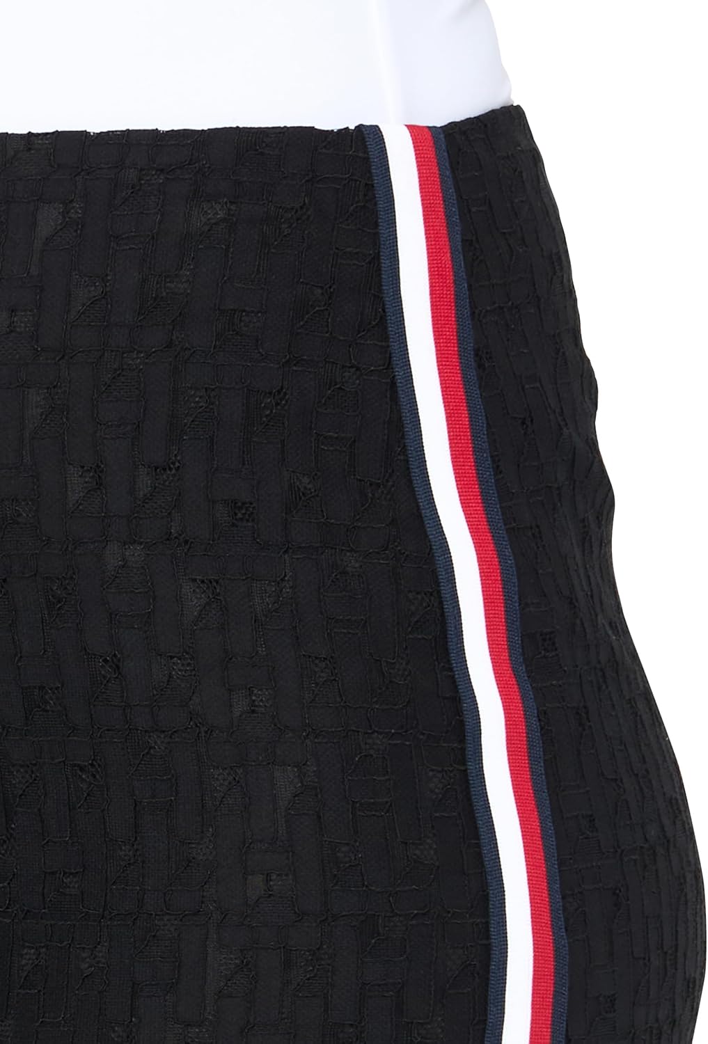 Женская спортивная юбка Tommy Hilfiger с кружевом и длиной миди, Black — фото 3