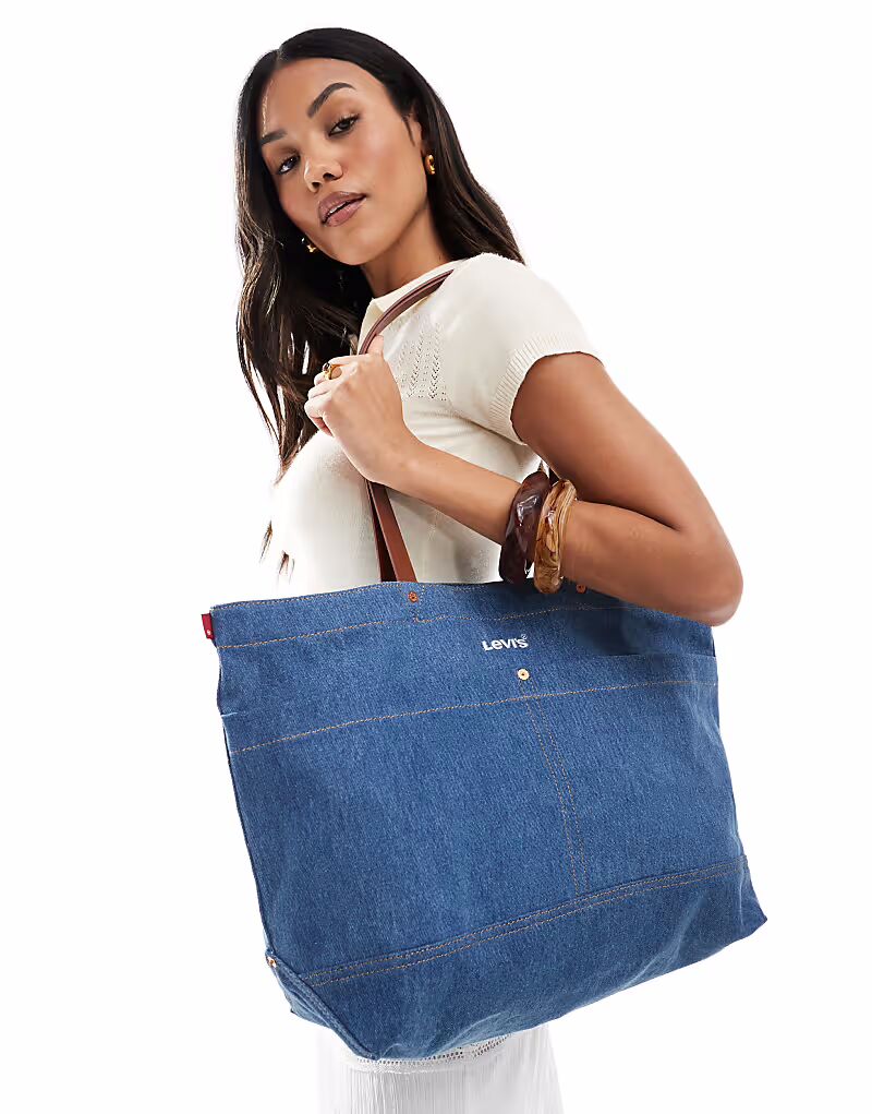 

Сумка-шоппер Levi's Heritage с логотипом из денима синего цвета