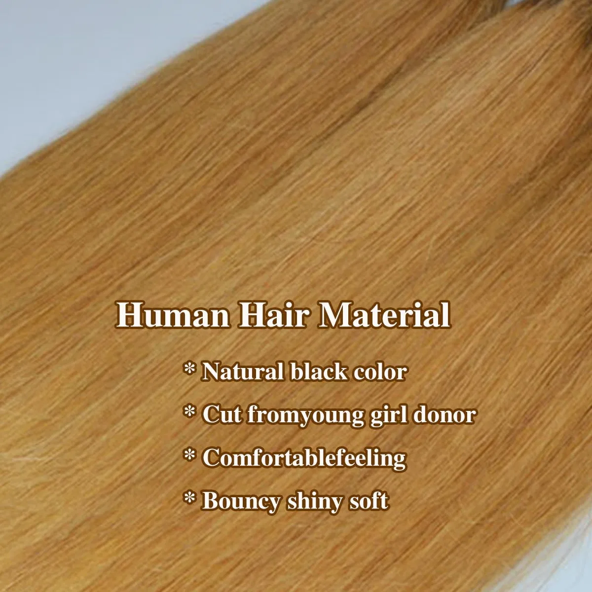 Прямые накладные волосы Ombre 1B27 Honey Blonde 55.5-61 см Volvetwig, Straight Bundles #1B27 — фото 4
