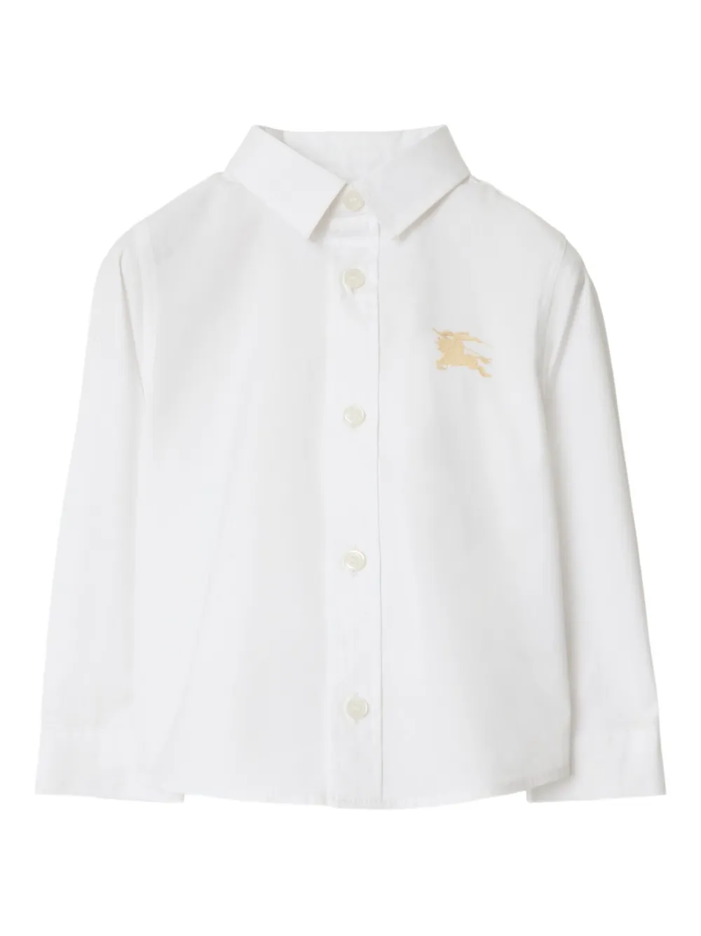 

Рубашка с вышивкой Equestrian Knight BURBERRY KIDS, белый