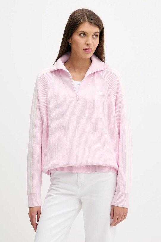 

Свитер-воронка Adidas Originals, розовый