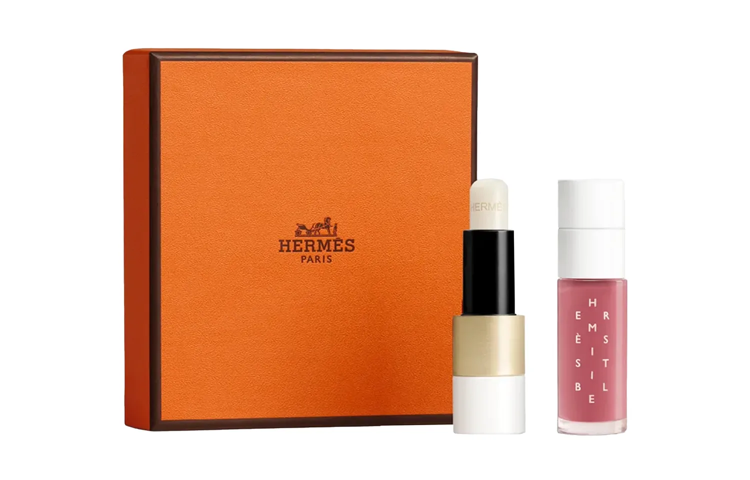 HERMES Бальзам для губ с тинтом для губ, набор из 2 предметов, Lip Balm, Lip Stain, Gift Makeup Set — фото 3