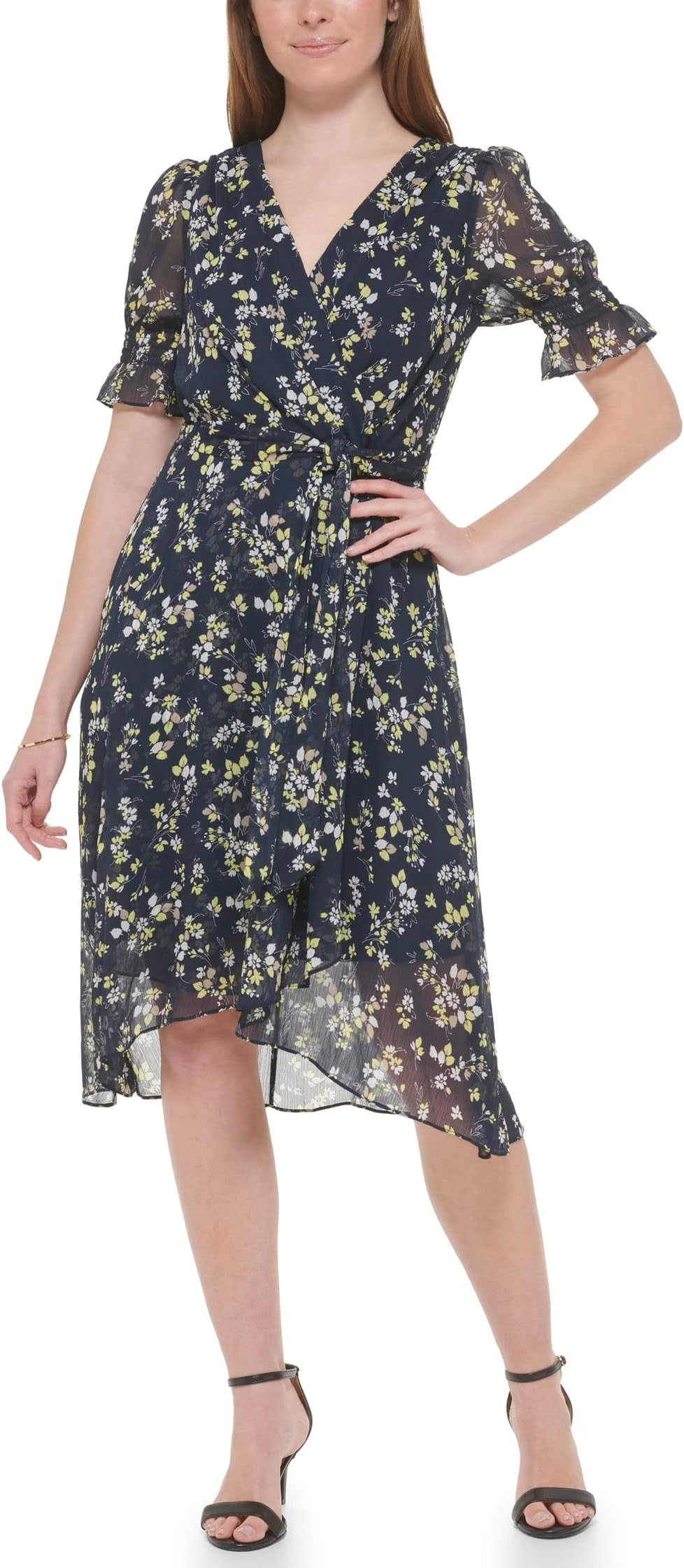 

Платье Tommy Hilfiger Windy Bouquet Chiffon Dress, цвет Sky Captain Multi