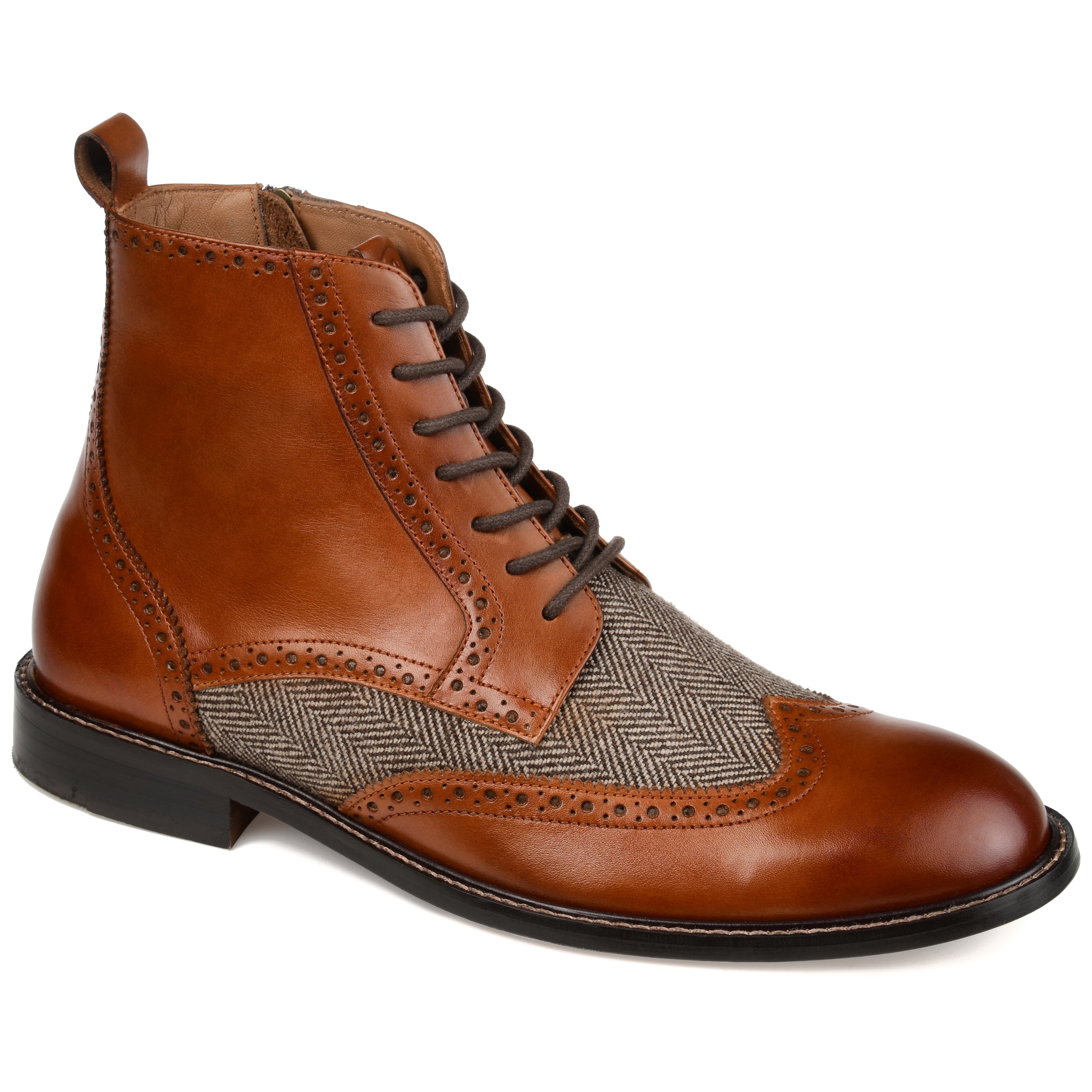 

Ботинки Thomas & Vine Jarett Wide Wingtip Ankle Boot, цвет cognac