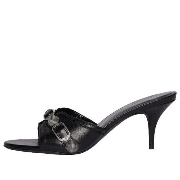Сандалии cagole sandals 'leather black' Balenciaga, черный