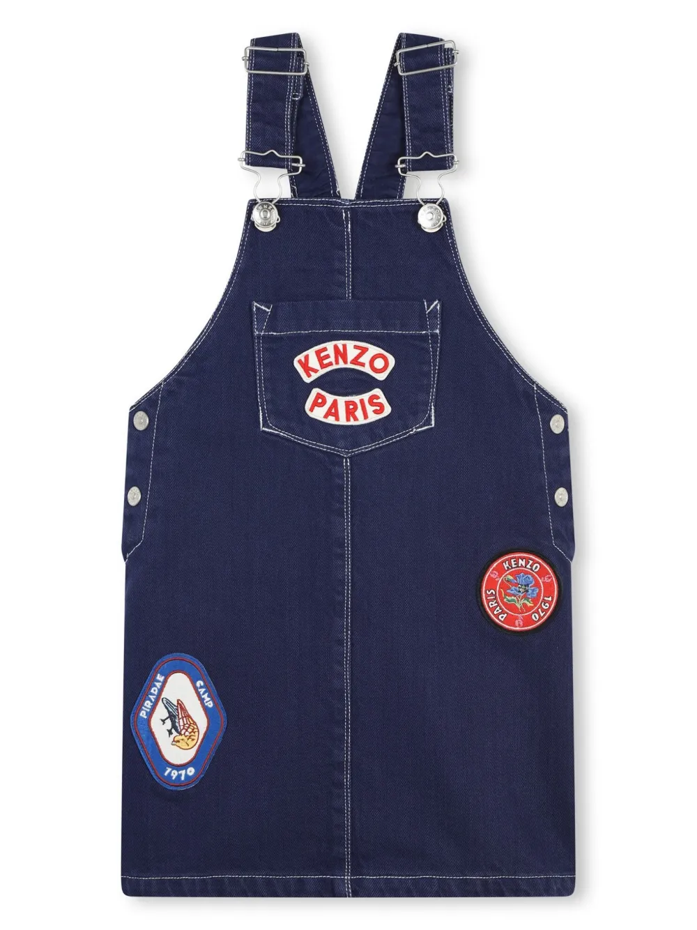 

Джинсовое платье с логотипом Kenzo Kids, синий