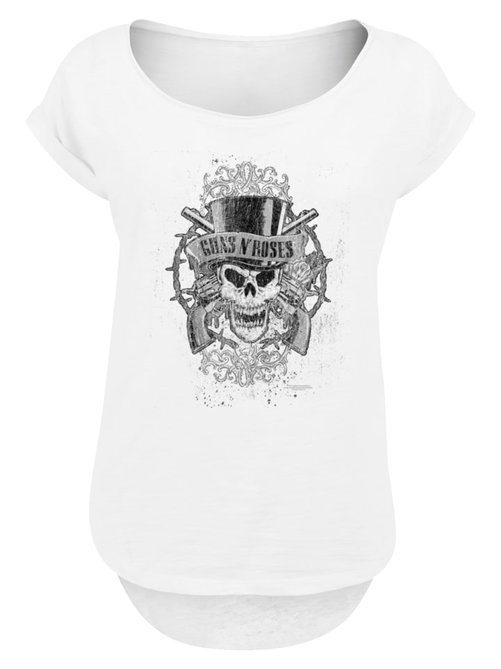 

Футболка Guns 'N' Roses Skull and Pistols белого цвета F4NT4STIC, Белый, Футболка Guns 'N' Roses Skull and Pistols белого цвета F4NT4STIC