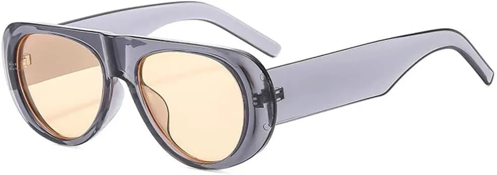 

Женские солнцезащитные очки сине-зеленые UV400, мужские с широкими дужками, для занятий спортом на открытом воздухе, бега и езды на велосипеде LXLHWN, Grey Champagne