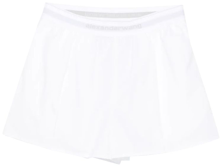 

Эластичные шорты с логотипом Alexander Wang, белые