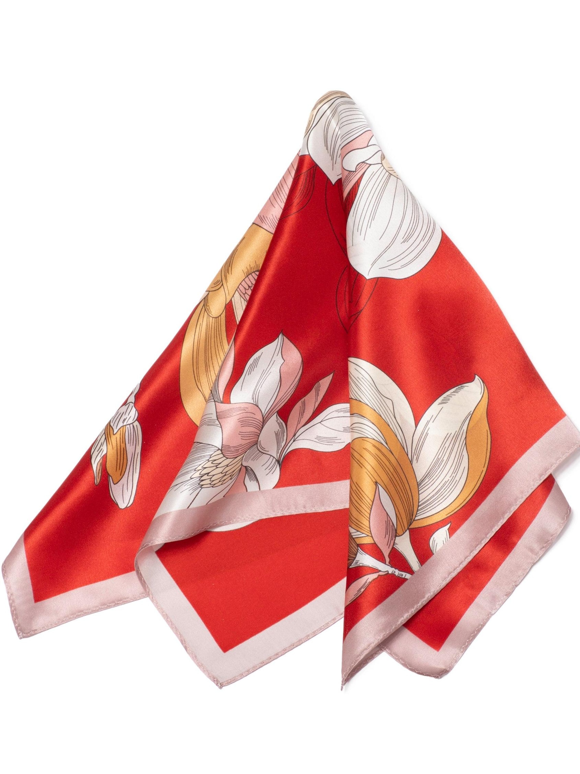 

MayTree Шарф 'Seidentuch Premium blühende Magnolien' в красном цвете