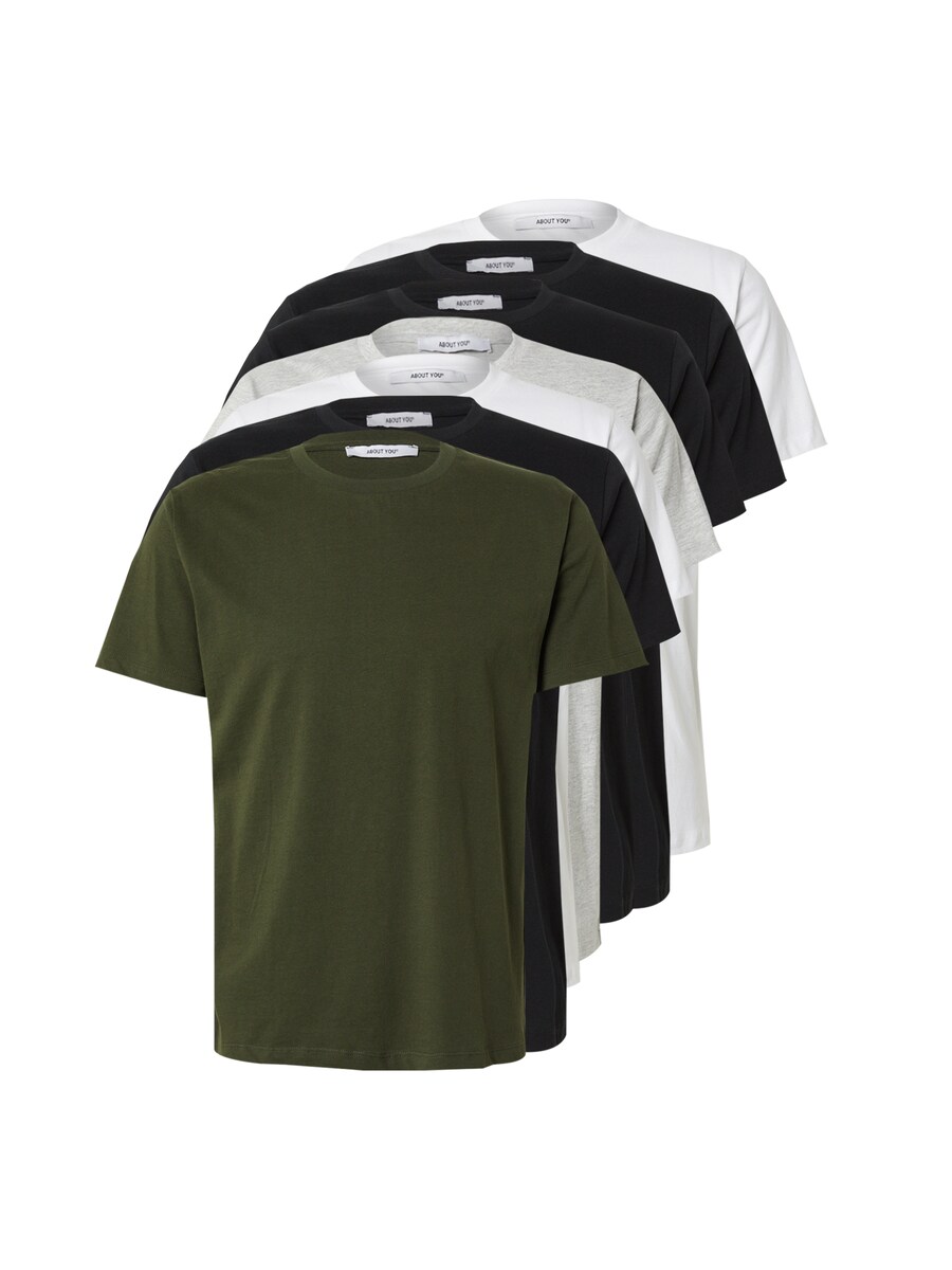 

Рубашка ABOUT YOU Jerome, цвет mottled grey/Olive/Black/White