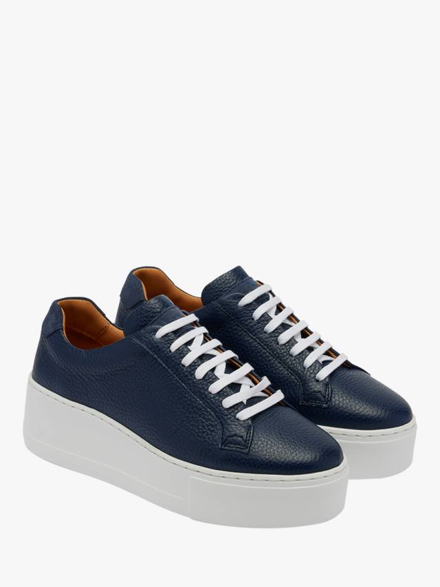 Кроссовки Park Cord Leather на шнуровке с платформой Russell & Bromley, Blue — фото 2