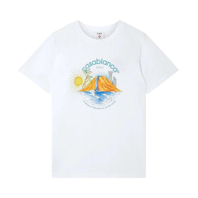 

Футболка Casablanca Oasis Printed T-Shirt 'White', белый
