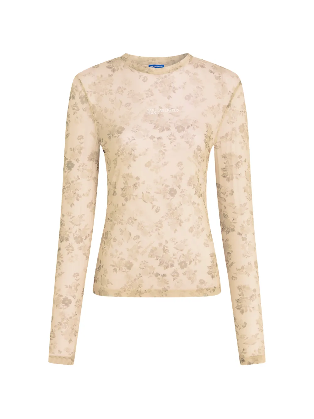 

Топ с цветочным принтом Karl Lagerfeld Jeans, бежевый