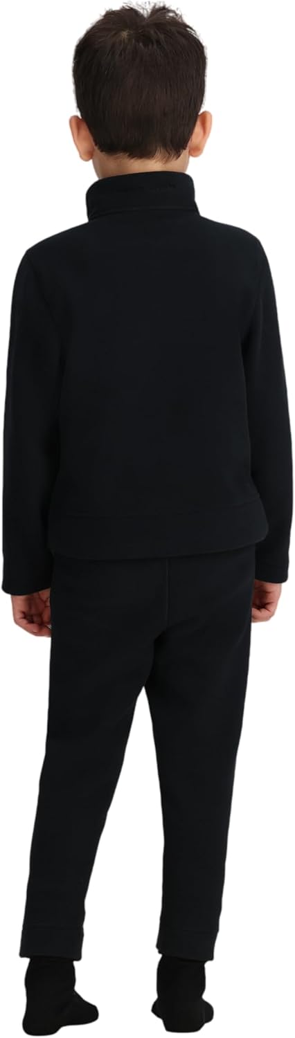 Флисовый базовый слой Obermeyer Kids UltraGear с застежкой-молнией и эластичной тканью двойного переплетения для снега и катания на лыжах, Black — фото 3