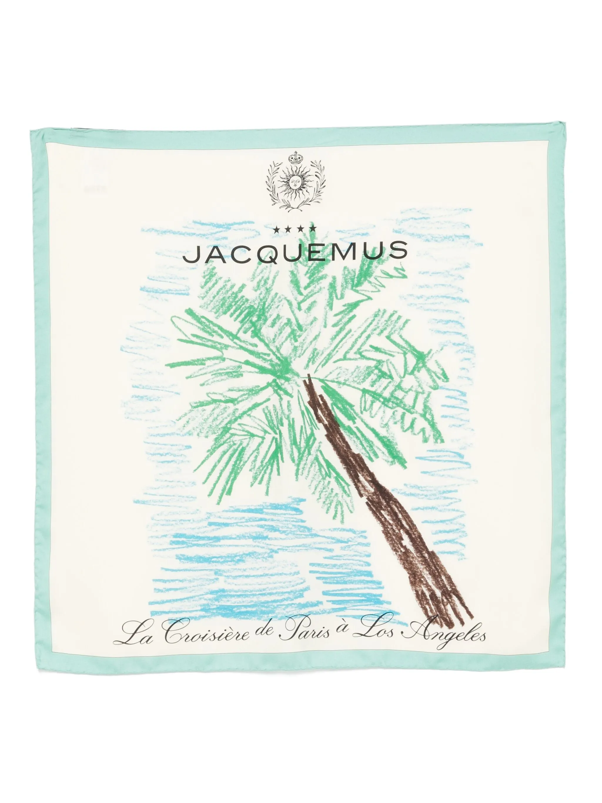 

Шелковая бандана с принтом Jacquemus, нейтральный