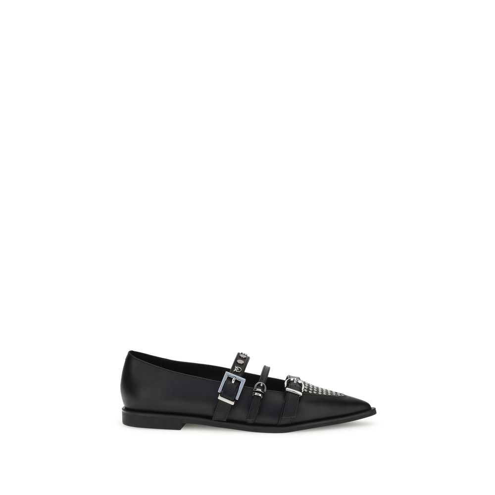 Балерины с шипами Pinko, черный