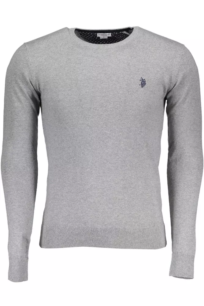 

Серый хлопковый мужской свитер U.S. Polo Assn.