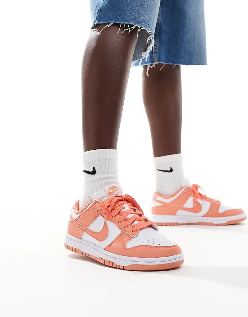 Кроссовки Dunk Low NN белого и розового цвета Nike