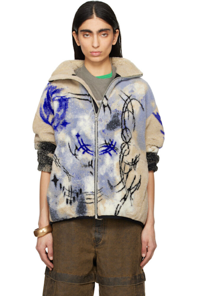 

Жакет из бежевого плюшевого мишки Acne Studios