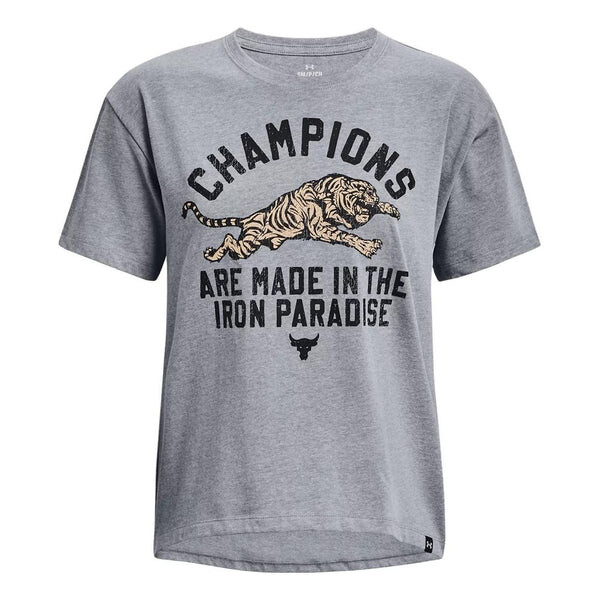 

Футболка project rock iron heavyweight t-shirt 'grey' Under Armour, серый