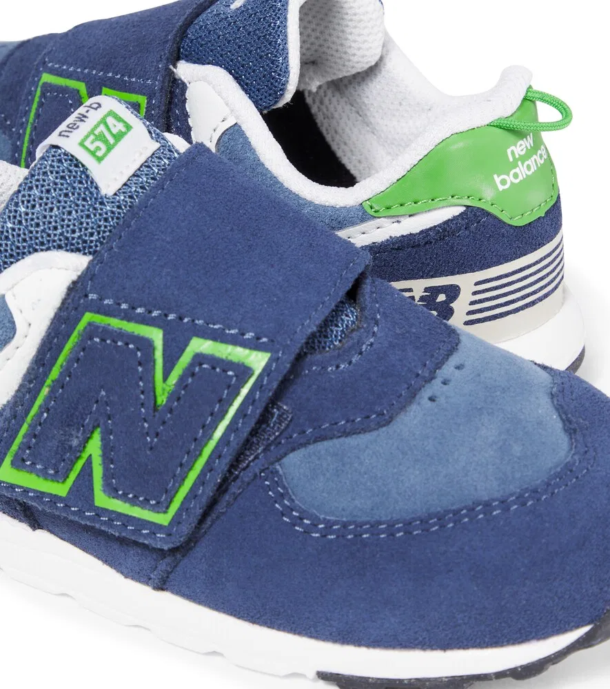 370 Детские замшевые кроссовки New Balance Kids, синий — фото 4