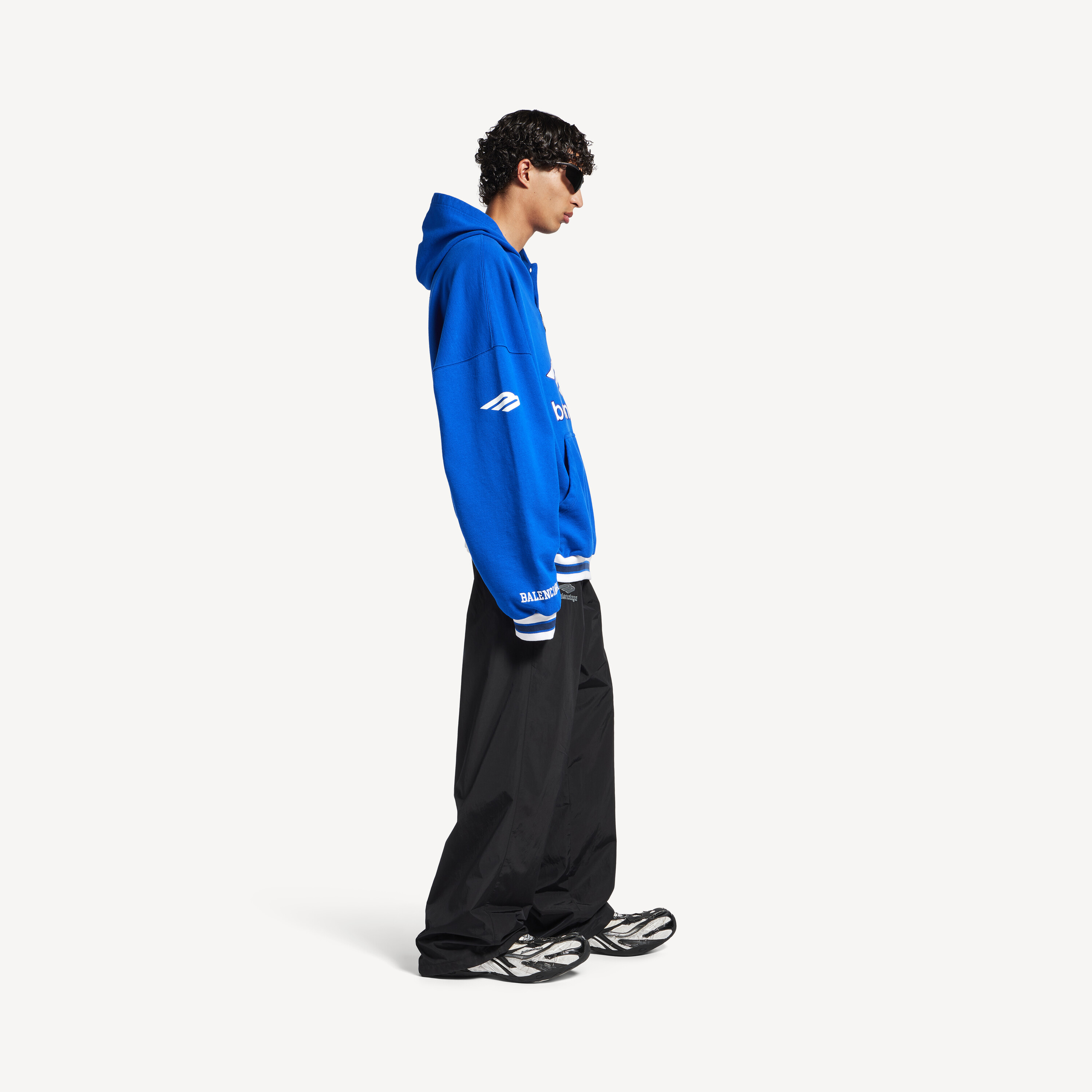 Худи Balenciaga 3b Football Polo, королевский синий/белый — фото 3