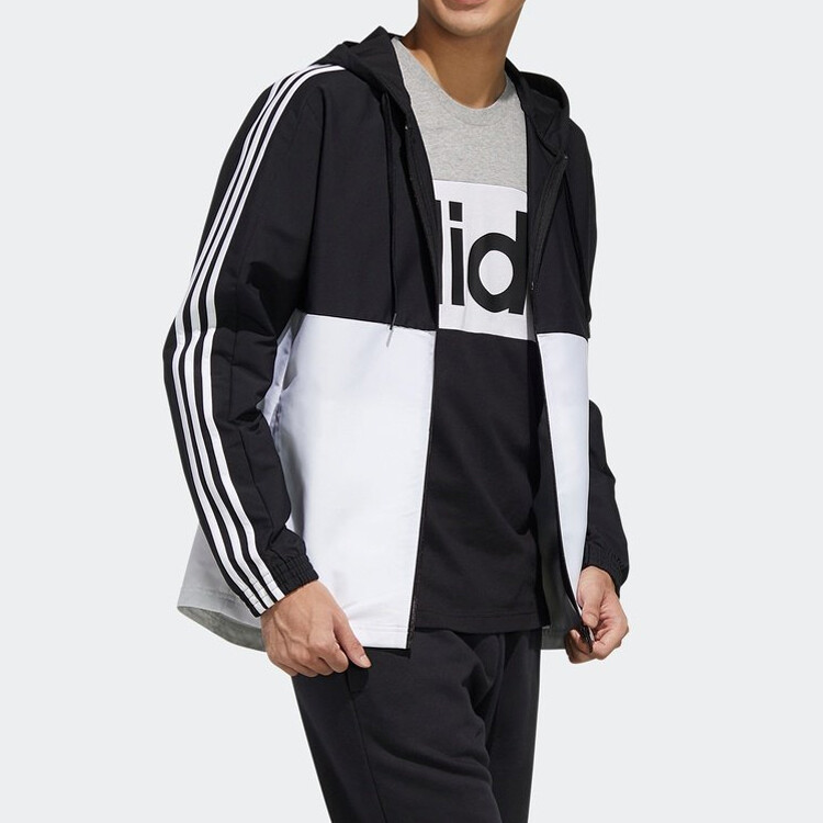 Куртка мужская черно-белая Adidas, черно-белый — фото 3