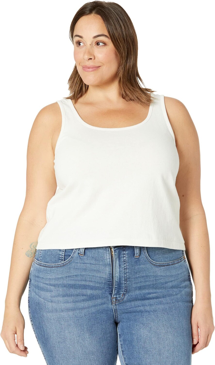 

Топ Madewell Boxy-Crop Tank Top, цвет Lighthouse