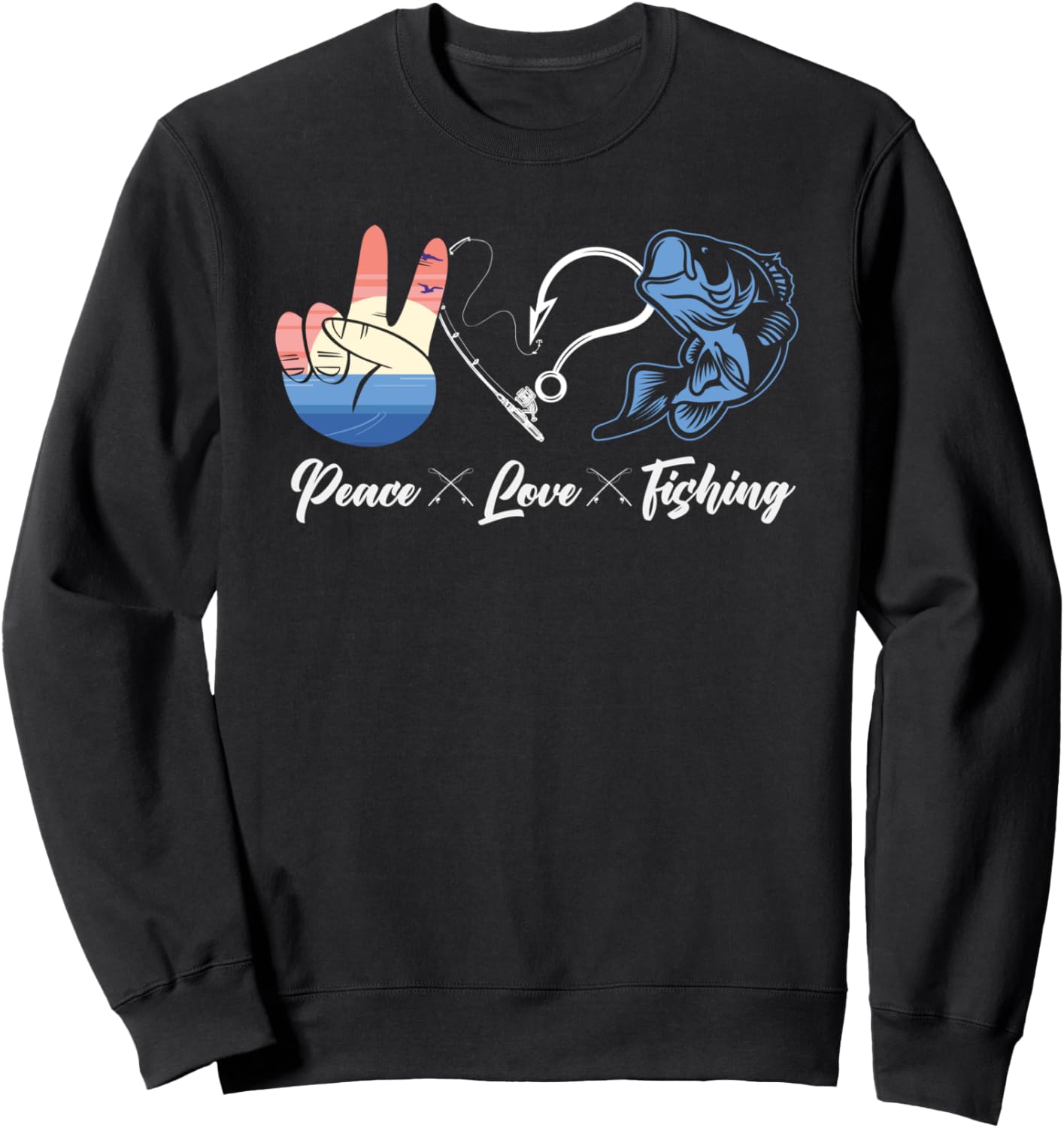 

Рыбалка, девочка, мама, мать, мир, любовь, рыболовная толстовка Fishing Fisherman Fisher Da0, черный