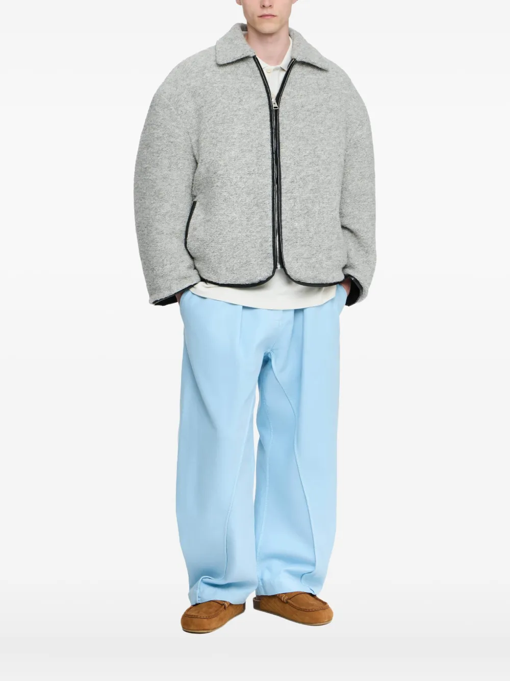 

Флисовая куртка на молнии спереди JW ANDERSON, зеленый