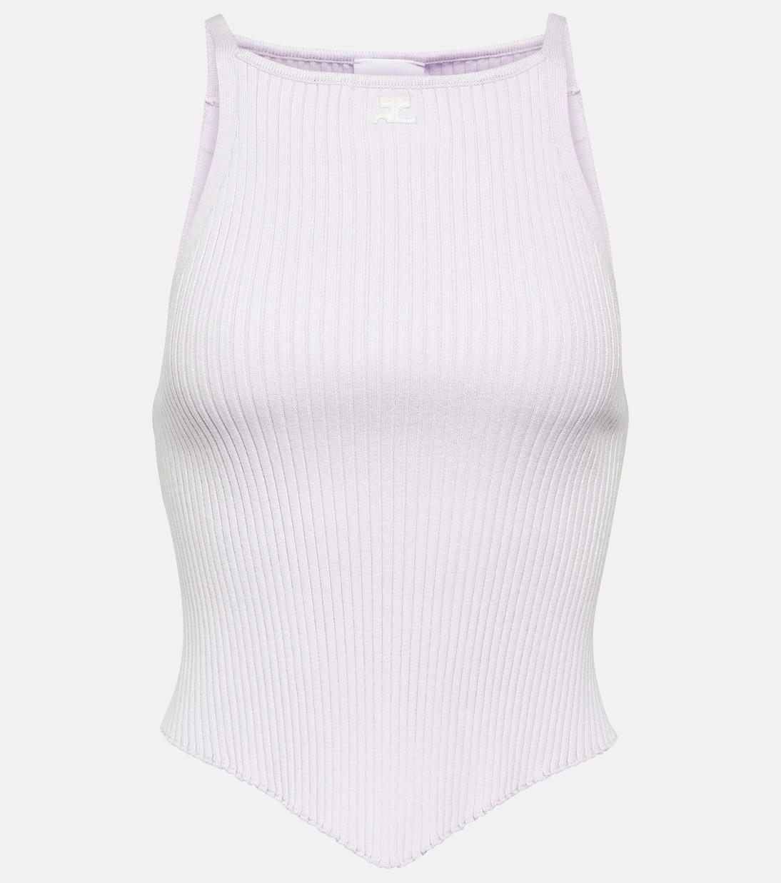 

Майка из ребристой ткани с логотипом Courrèges, Mist