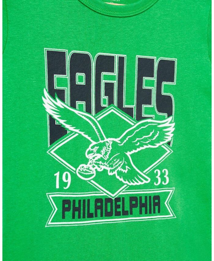 Футболка унисекс NFL Philadelphia Eagles Overtime — Little Kid, Big Kid Junk Food Clothing, зеленый — фото 3