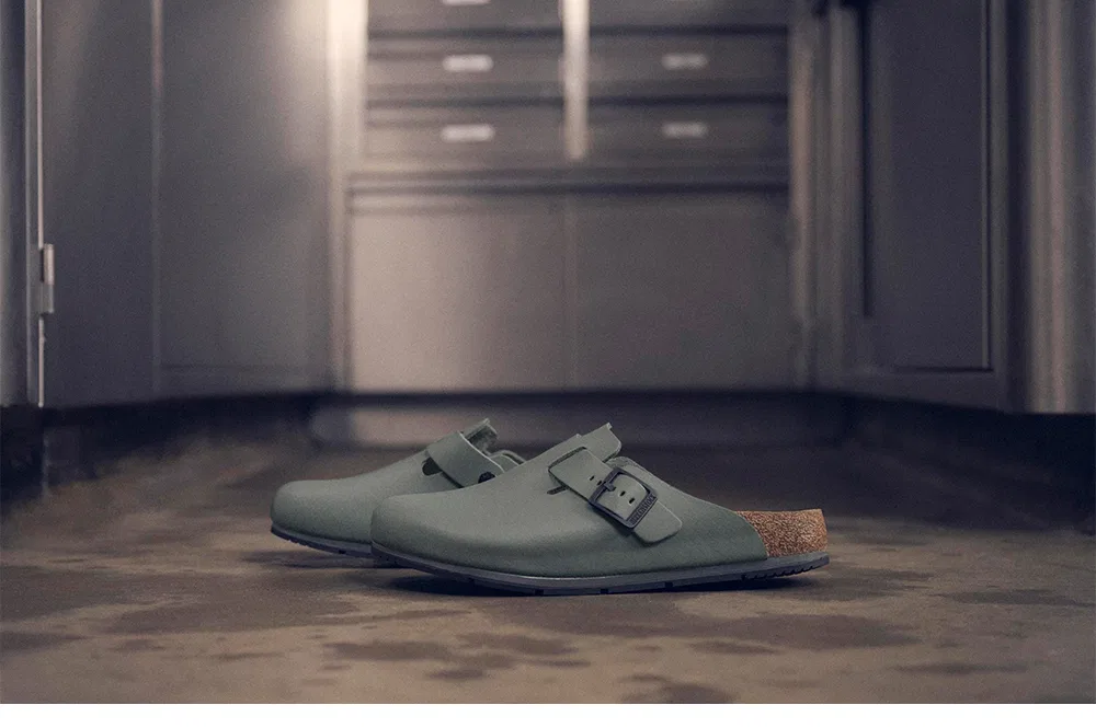 Мужские кожаные сабо Boston Pro Regular цвета тимьяна от Birkenstock — фото 3