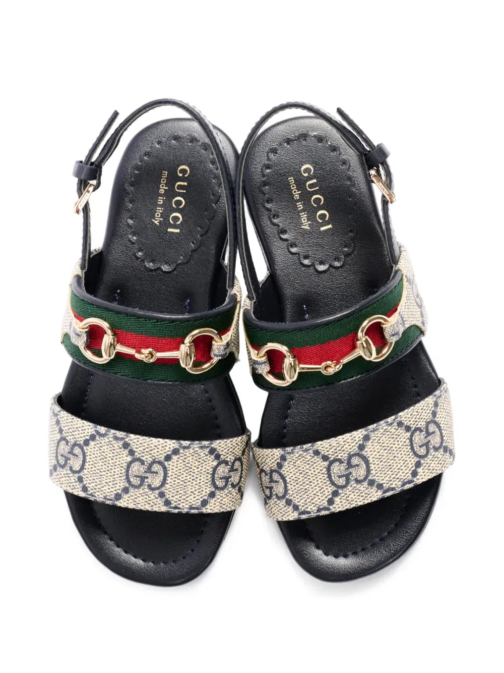 Кожаные сандалии с цепочкой GG Gucci Kids, нейтральный — фото 4