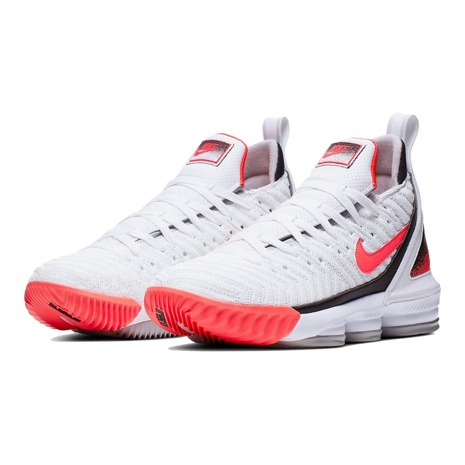 Кроссовки Nike LeBron 16 White Hot Lava PS, красный — фото 3