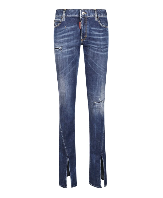 

Джинсы труба с логотипом Dsquared2, синий