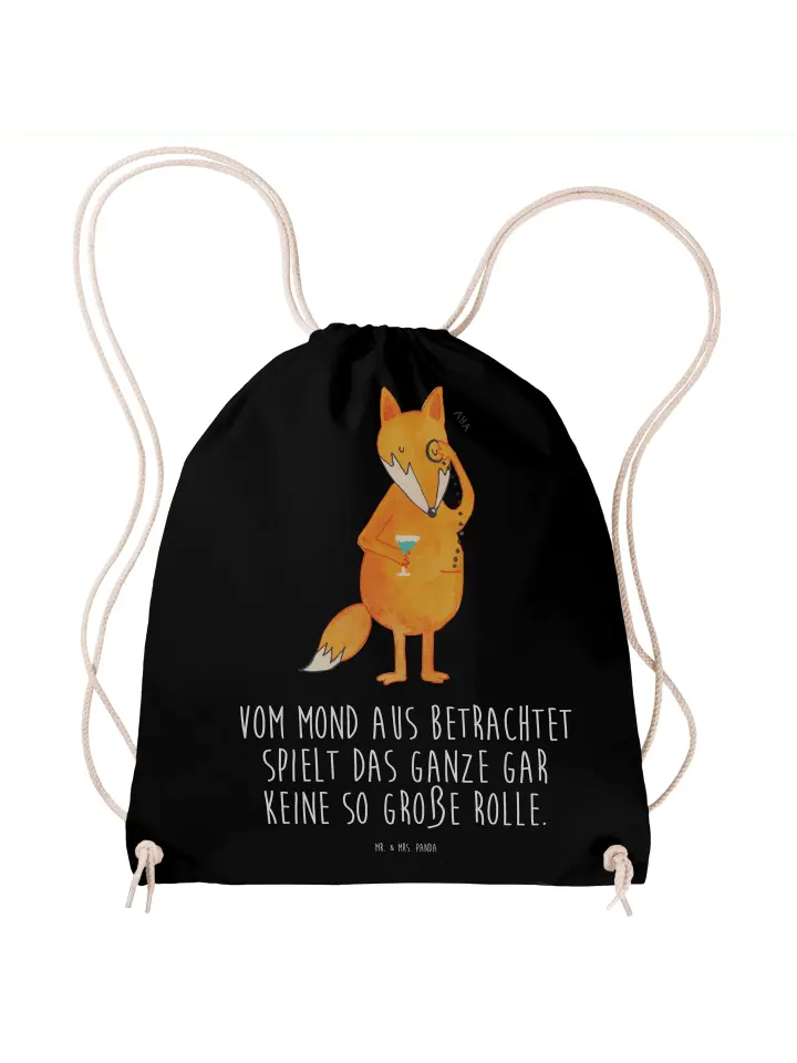 

Спортивная сумка Mr & Mrs Panda Sportbeutel Fuchs Lord, черный