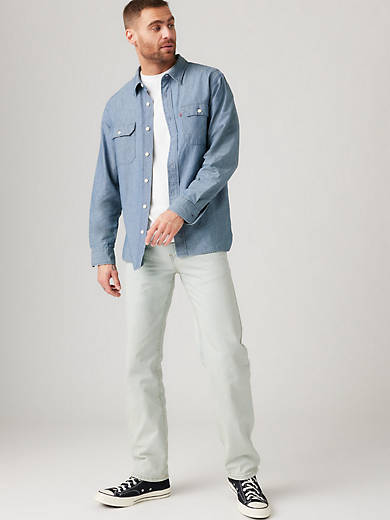 

505 Мужские джинсы обычного кроя Levi's, цвет Be Happy - Light Wash - Stretch