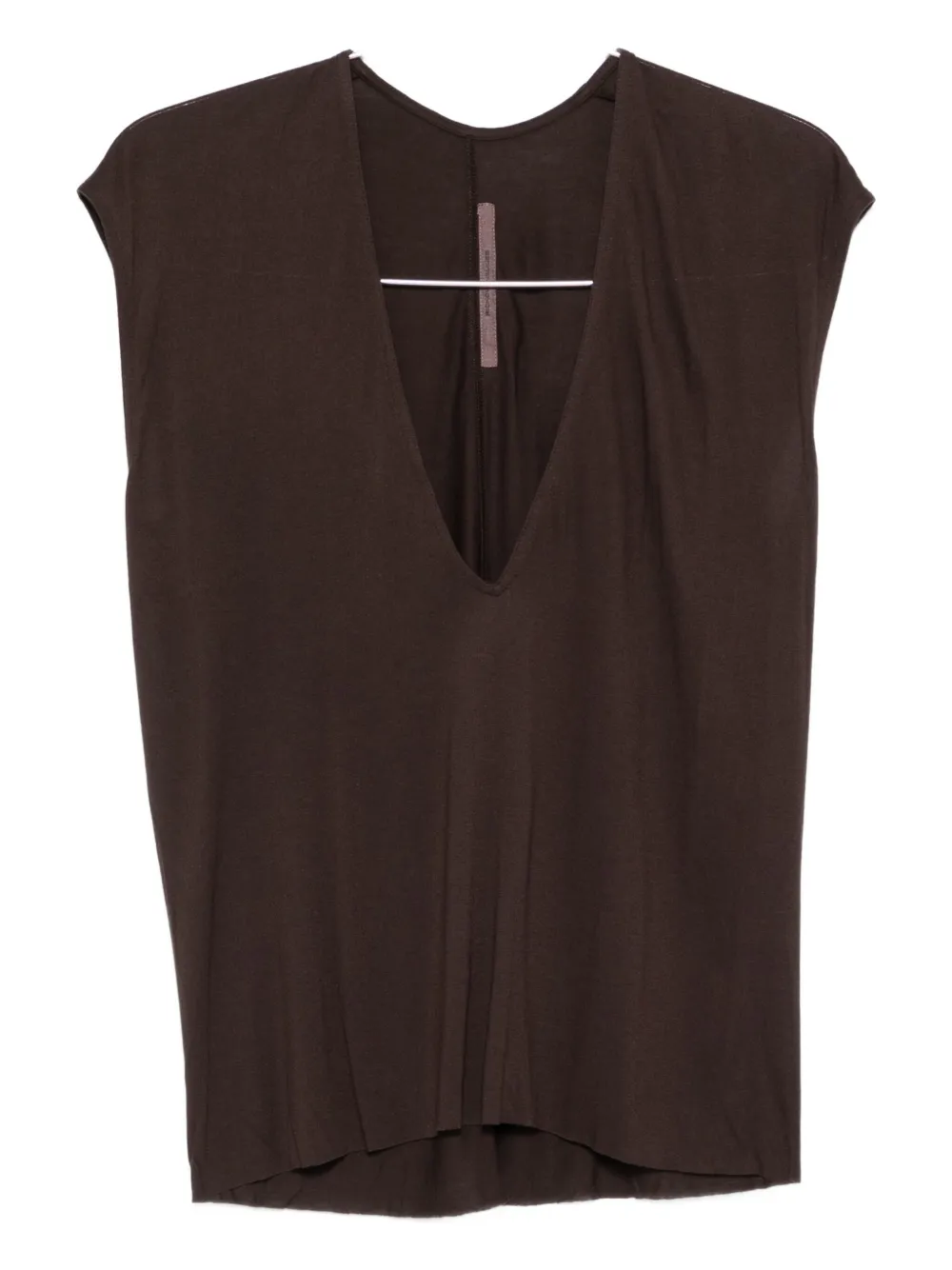 

Топ-майка с V-образным вырезом Rick Owens Lilies, коричневый