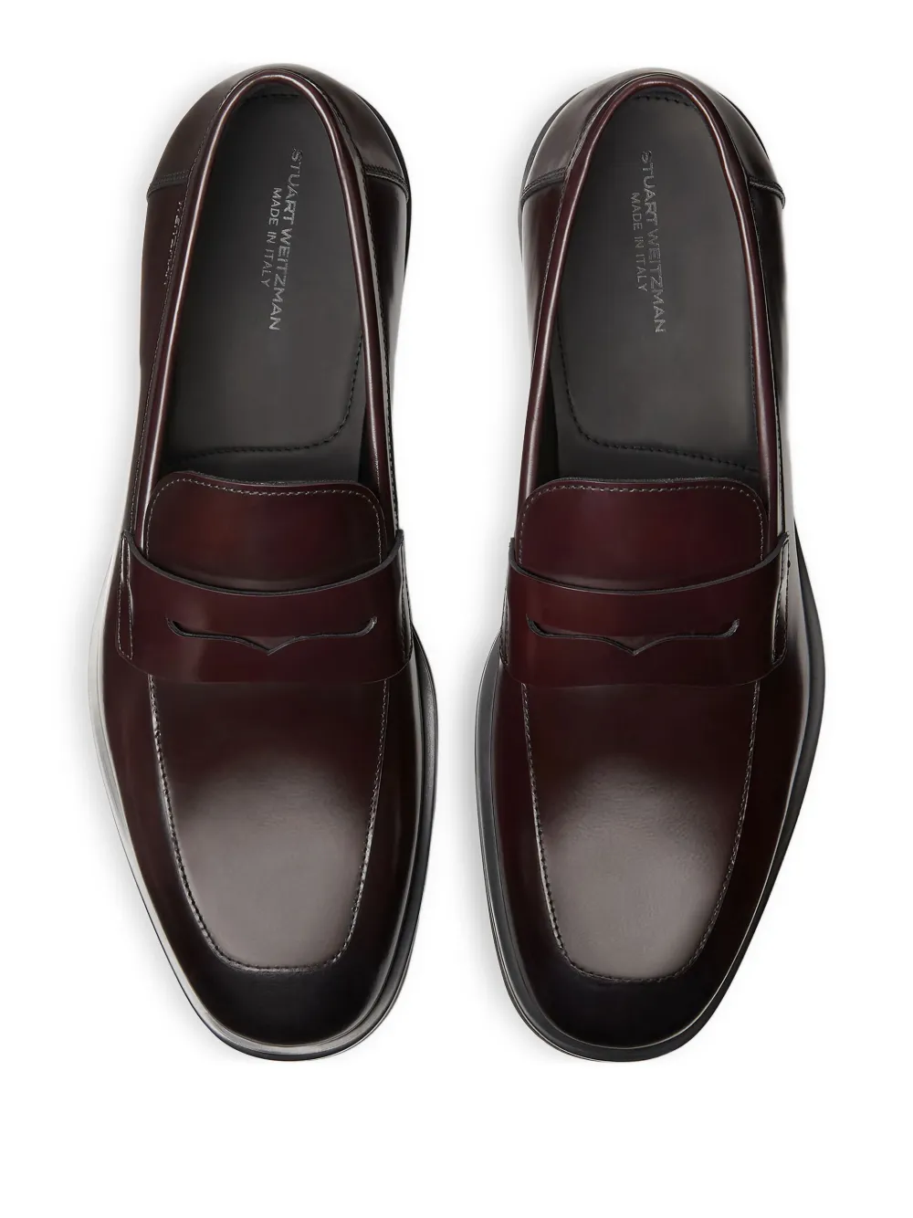 Лоферы SW Clup Classic Penny с квадратным носком Stuart Weitzman, коричневый — фото 3
