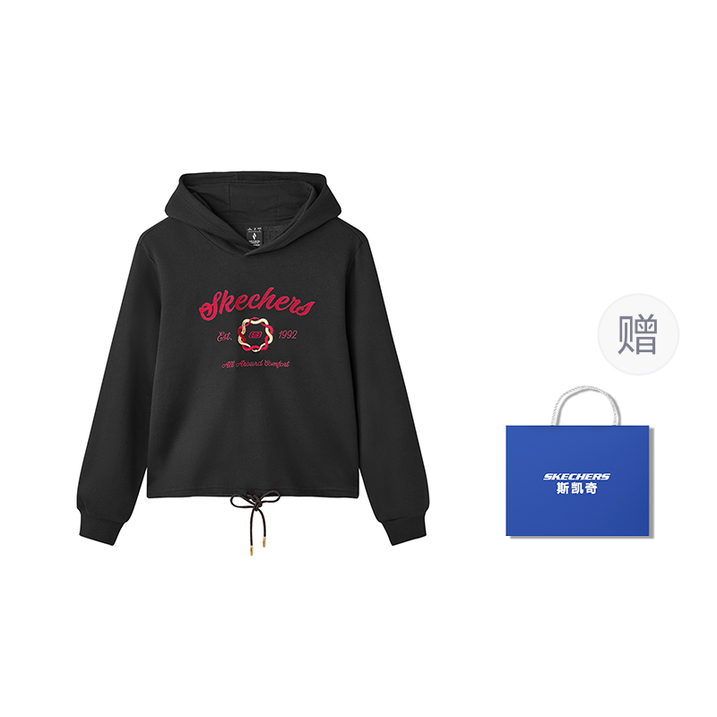 

Skechers Новогодний свитшот женский Carbon Black