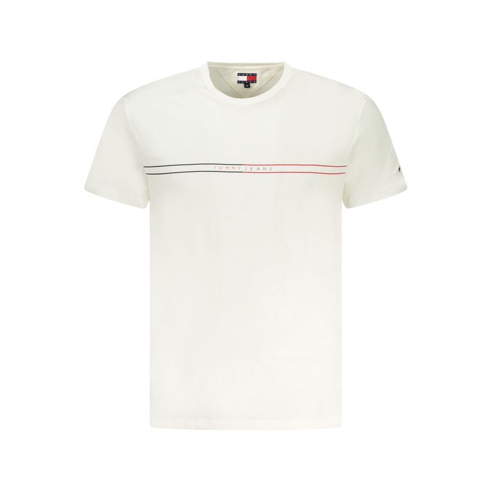 

Белая хлопковая мужская футболка Tommy Hilfiger, White
